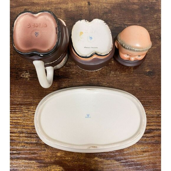 VTG‎ Estate Goebel Hummel Friar Tuck Monk Sugar Bowl, Creamer & Tray! 100 - Picture 2 of 7